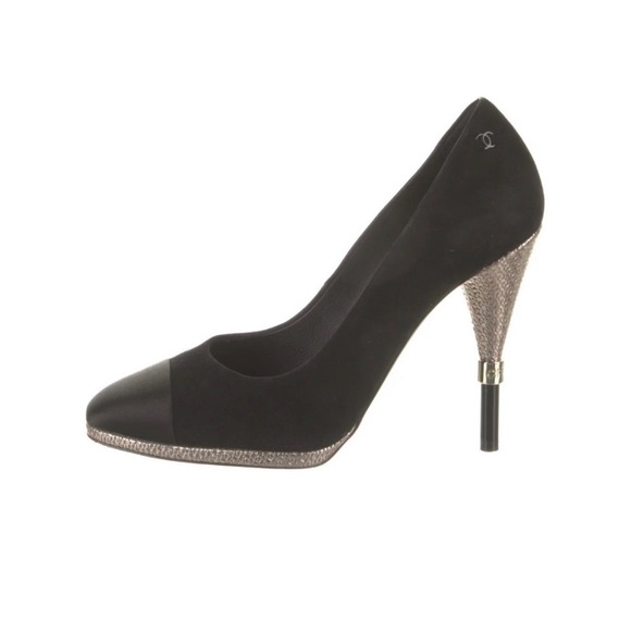 ❌SOLD!!❌ New Chanel Suede & Satin Pumps - Picture 2 of 9